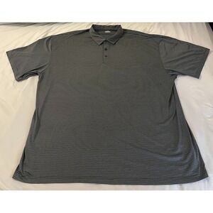 Callaway Opti-Dri Polo 4XL - Long & Tall - Dark Gray/White Striped Polo - EUC